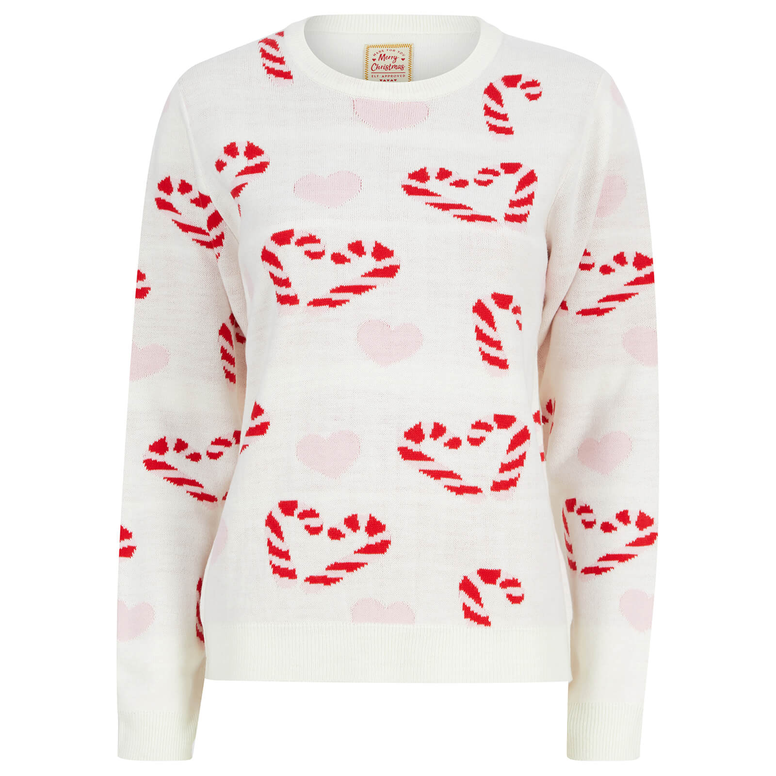 Buy Womens Candy Cane Love Christmas Jumper Mr Crimbo MrCrimbo