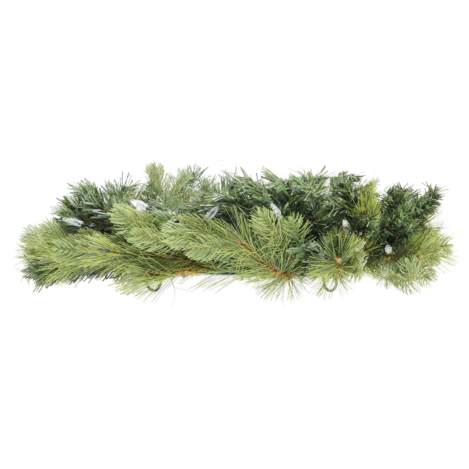 Mr Crimbo Pre-Lit Christmas Wreath Luxury Mixed Pine - MrCrimbo.co.uk -XS4351 - 30" -24" wreath