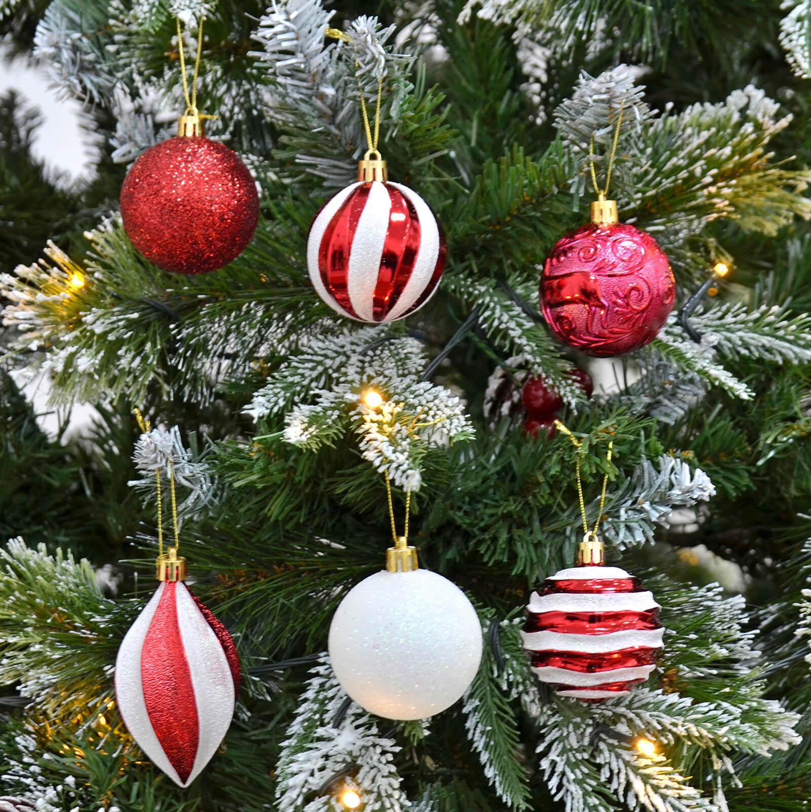 Mr Crimbo 25 Pack Christmas Tree Baubles Mixed Designs 6cm